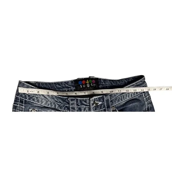 Sugar Factory Size 28”, US 6 Embroidered Medium Blue Bootcut Jeans (retail $299) - Picture 8 of 8